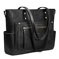 S-ZONE Women Genuine Leather Tote Bag Large Shoulder Purse Vintage Crossbody Work Handbag