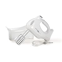 Power Deluxe 6-Speed Electric Hand Mixer with Snap-On Storage Case, QuickBurst, Beaters, Whisk, Bowl Rest, White (62695V)