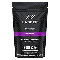 LADDER Sport Hydration Powder Mix, Sports Drink Powder with Essential Electrolytes, Sodium, Potassium, Magnesium, Calcium, No Artificial Sweeteners, NSF Certified, Berry (30 Serving Bag)