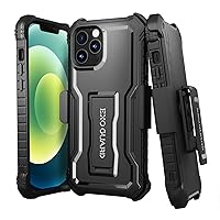 ExoGuard Belt Clip Holster for Apple iPhone 12 Pro Max Case 6.7 Inch Pioneer Series, Heavy Duty Belt Clip Holster and Adjustable with 360 Degree Rotation