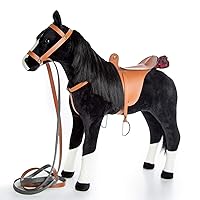 THE QUEEN'S TREASURES 18 Inch Doll Pet Accessories, Little House on The Prairie Pony, Western Mustang, Saddle and Blanket, Compatible for Use with American Girl Dolls