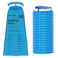 Emesis Disposable Blue Vomit Bags, Leakproof, For Travel, Uber, Taxi, Motion Sickness, Pregnancy, Kids, 24 Count