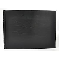 Italian Leather Guest Book from Lined Pages - Black Calfskin