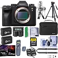 Sony Alpha a9 II Mirrorless Camera - Bundle with Camera Case, 2X Spare Battery, 128GB SDXC Card, Peak Design SlideLITE Strap, Tripod, Wireless Remote Shutter Release, Pro Software, and More