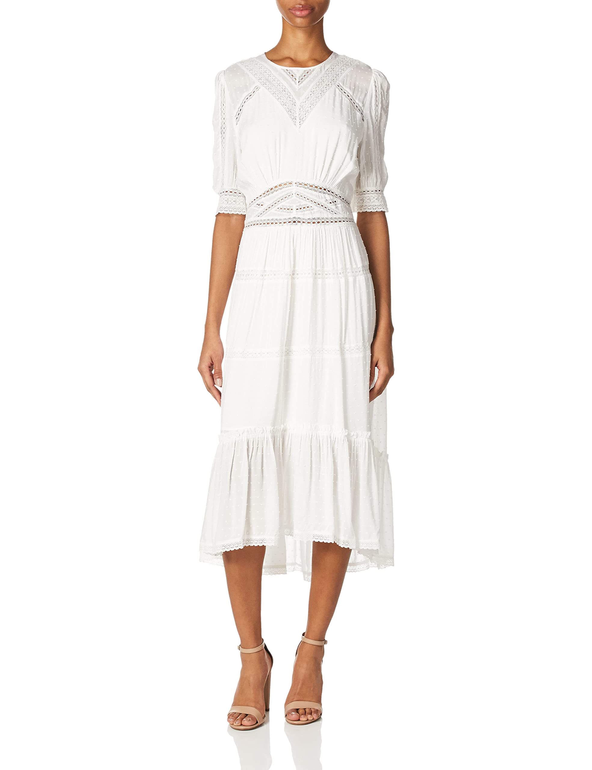The Kooples Women's Long Dress with Mid-Length Sleeves