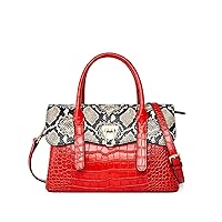 Women Casual Shoulder Bag Luxury Genuine Leather Handbag (Color : Red, Size : 29 x 11.5 x 19 cm)