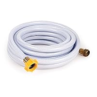 Camco TastePURE 25-Ft Water Hose - RV Drinking Water Hose Contains No Lead, No BPA & No Phthalate - Features Reinforced Design & Crafted of PVC - 1/2” Inside Diameter, Made in the USA (22733)
