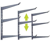 Heavy Duty Lumber Storage Rack by Delta Cycle, Holds Up To 720 lbs - 3-Tier Wide Wood Storage Rack With Fully Adjustable Arms - Steel Construction Storage Solution For Garage, Basement & Pantry