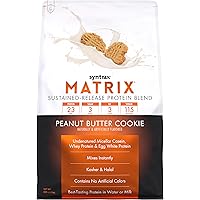 Syntrax Nutrition Matrix Protein Powder, Sustained-Release Protein Blend, Real Cookie Pieces, Peanut Butter Cookie, 5 lbs