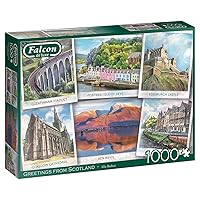Jumbo, Falcon de Luxe - Greetings from Scotland, Jigsaw Puzzles for Adults, 1000-Piece