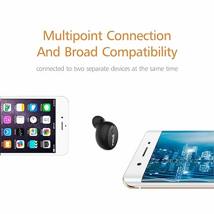 FOCUSPOWER F10 Mini Bluetooth Earbud Smallest Wireless Invisible Headphone with 6 Hour Playtime Car Headset with Mic for iPhone and Android Smart Phones(One Pcs)