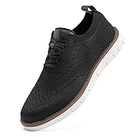 Men's Oxfords Dress Shoes Business Casual Knit Walking Shoes Comfortable Lightweight Fashion Tennis Sneakers