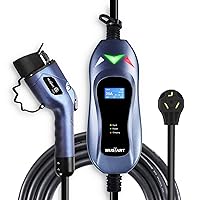 Level 2 Portable EV Charger (240 Volt, 25ft Cable, 25 Amp), Electric Vehicle Charger Plug-in EV Charging Station with NEMA 10-30P