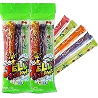Jin Jin Fruit Jelly Filled Strip Straws Candy - Many Flavors! (35.26  oz)(TWO PACK)