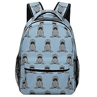 Walrus Chibi Travel Laptop Backpack Casual Daypack with Mesh Side Pockets for Book Shopping Work