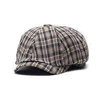 Echana Men's Hat Cass Hunting Beret Ladies Bird Hat Plaid Large Size Hunting Hat Casual Travel Outing