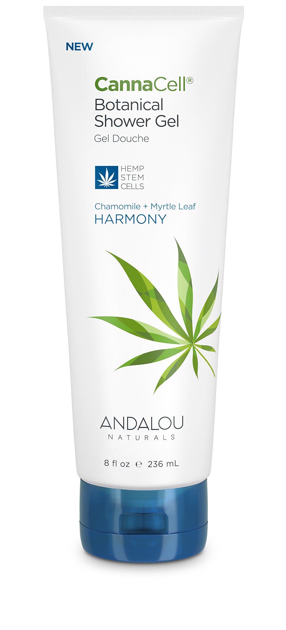 Andalou Naturals CannaCell Shower Gel, Harmony, 8 Ounces