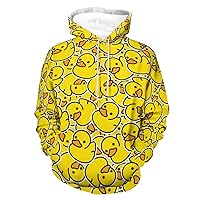Unisex Novelty Hoodie Rubber Duck Athletic Hooded Hoodies Sweatshirts Casual Big Pocket Tops Long Sleeve Pullover