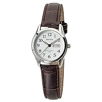 Klefer TE-AL177-WTS Women's Wristwatch, Analog, Waterproof, Date and Day, Leather Strap, Brown, Wristwatch Daily Water Resistant, Leather Strap, Simple