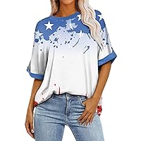 Women Oversized T-Shirt Summer Casual Half Sleeve Round Neck Relaxed Fit Tee Tops Y2k Tunic 2024 Trendy Blouses
