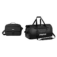 MOSISO Camera Bag Case&60L Waterproof Travel Dry Duffel Bag, Camera Messenger Bag Compact Crossbody Padded Camera Shoulder Bag with Rain Cover Compatible with Canon/Nikon/Sony Camera and Lenses, Black