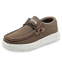 Kids Boys Girls Breathable Mesh Slip-On Loafer Shoes Unisex-Child Lace-Up Walking Sneaker