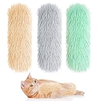 3pcs Cat Toys Cat Pillows, Catnip Toys Interactive Cat Kicker Toy Soft and Durable Plush Fabric Kick Sticks Chasing Chewing Filled Chew for Puppy Kitty Exercise (Gray, Beige, Grass Green)
