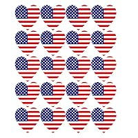 500pcs Gift Label Labels for envelopes Envelope Labels USA Flag Label Patriotic Party Favors Decor American Flag Sticker American Heart Sticker President US Flag face Stickers Seal