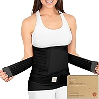 3 in 1 Postpartum Belly Support Recovery Wrap – Postpartum Belly Band, After Birth Brace, Slimming Girdles, Body Shaper Waist Shapewear, Post Surgery Pregnancy Belly Support Band (Midnight Black, M/L)