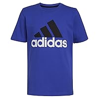 adidas Boys' Big Short Sleeve Cotton Classic 2 Tone Bos Logo T-Shirt