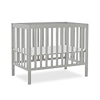Edgewood 4-in-1 Convertible Mini Crib, Cool Grey , 40x25x33 Inch (Pack of 1)