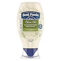 Best Foods Mayonnaise Dressing Olive Oil Mayo Squeeze Condiment for Simple Meals Rich in Omega 3-ALA 20 oz