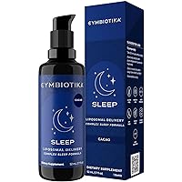 CYMBIOTIKA Sleep Supplement, Melatonin 1mg with L-Theanine 200mg, Liposomal Delivery, Non-GMO, Gluten & Sugar Free, Keto & Vegan Friendly, Cacao Flavor, 1.7 Fl Oz (Pack of 1)