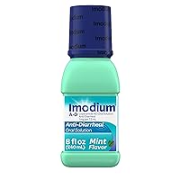 Imodium A-D Liquid Oral Anti-Diarrheal Medicine with Loperamide Hydrochloride to Help Control Symptoms of Diarrhea Due to Acute, Active & Traveler's Diarrhea, Mint Flavor, 8 fl. oz
