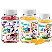 DR. MORITZ Vitamin C Gummies for Kids and Kids Magnesium Gummies Sugar-Free - Calm Magnesium Supplement for Children and Immune Support for Children