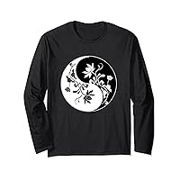 Yin Yang Lotus Flower for Men Women Boys Girls Long Sleeve T-Shirt