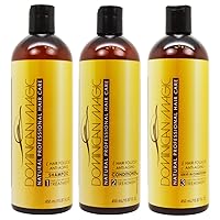 Dominican Magic Hair Follicle Anti-Aging Shampoo & Conditioner & Leave-in (Smoothing Balm)16oz 