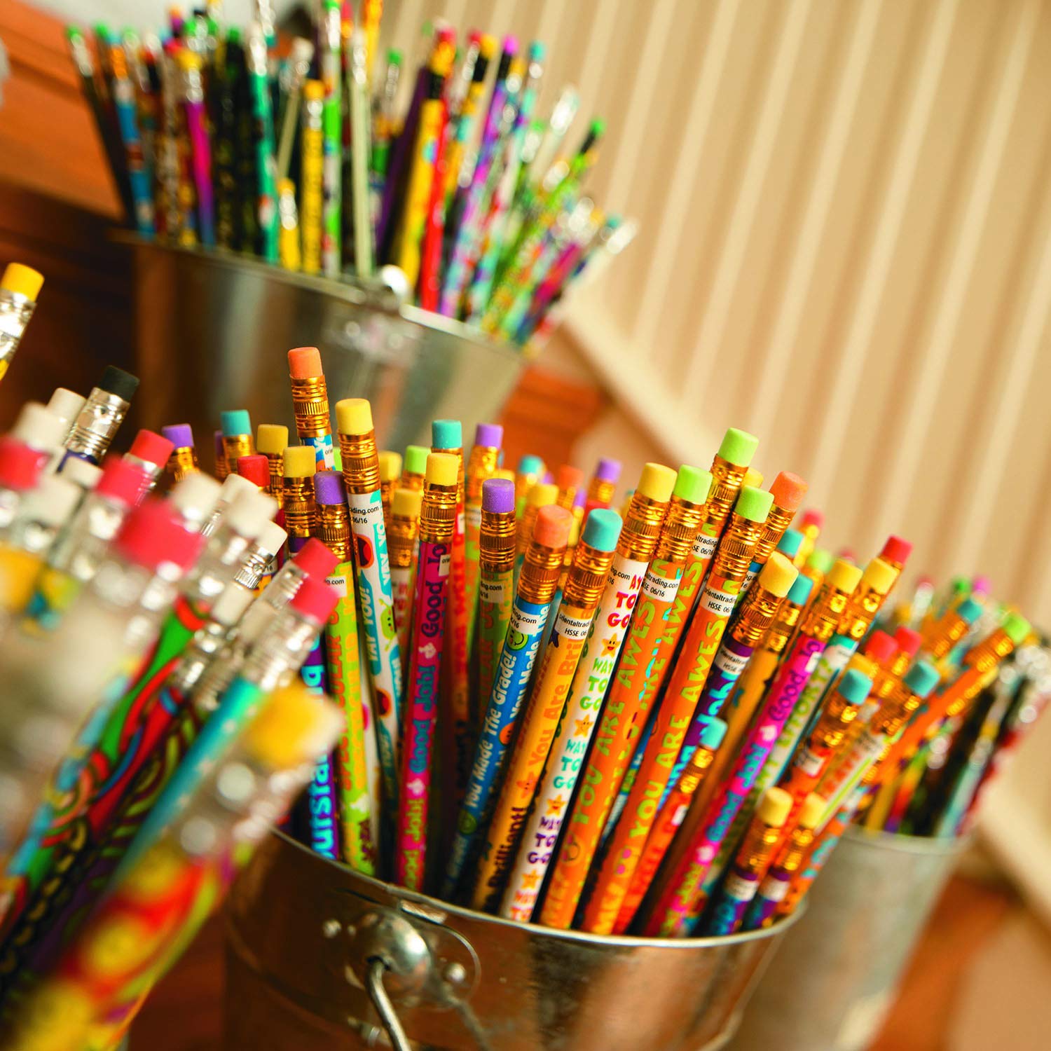 Fun Express Pencil Assortment (108 Pencils) Classroom Supplies & Incentives, Valentine Giveaways, Party Favors, Stocking Stuffers, Bulk Arts & Crafts