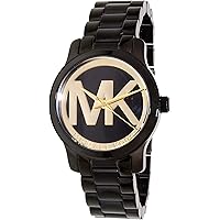 Michael Kors Runway Black Dial Stainless Steel Quartz Ladies Watch MK6057