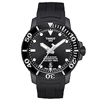 mens Seastar 660/1000 Stainless Steel Casual Watch Black T1204073705100