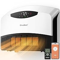 GiveBest Electric Wall Heater with WiFi and Remote Control, Floor or Wall Mounted Heater, Large Room Coverage, 3 Heating Modes, 1500W Fast Heating Space with Thermostat for Indoor Room Use