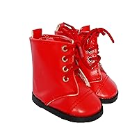 18 Inch Doll Boots- Stylish Boots for Your Kennedy and Friends 18 Inch Fashion Girl and Boy Dolls- Fits All 18 Inch Fashion Dolls (Red)