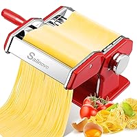 Pasta Maker Pasta Machine, 180 Aluminum Alloy Pasta Roller with 9 Adjustable Thickness Settings and 2 Cutter, Noodle Maker Perfect for Spaghetti, Fettuccini, Lasagna, or Dumpling Skins, Gift