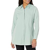 Foxcroft Women's Cici Long Sleeve Solid Pinpoint Tunic