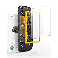 JSAUX 2-Pack Steam Deck Screen Protector, Anti Glare Protector 9H Hardness Easy to Install with Guiding Frame Scratch Resistant Matte Tempered Glass for Steam Deck/Steam Deck OLED, Come with Toolkits