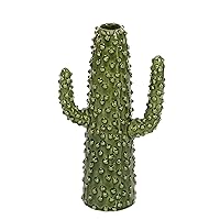Deco 79 Eclectic Ceramic Vase, SMALL SIZE, Green