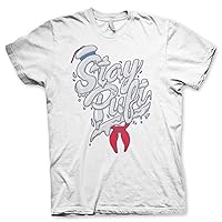 Ghostbusters Officially Licensed Stay Puft Mens T-Shirt (White)