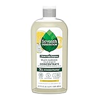 Seventh Generation Multi-Surface Cleaner Concentrate, Lemon Chamomile Scent, 7X Concentrated & Cuts Grease, 23.1 Fl Oz