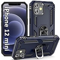 ADDIT Case for iPhone 12 Mini Phone Case iPhone 12 Mini Case, with Stand Ring, Support Magnet Car Mount, Military Grade, Heavy Duty, for iPhone 12 Mini Case Blue