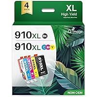 910xl Ink Cartridge Combo Pack for HP 910 910XL Ink Work with OfficeJet Pro 8020 8035 8025 8028 8030 8022 Printer 4 Pack (Black, Cyan, Magenta, Yellow)